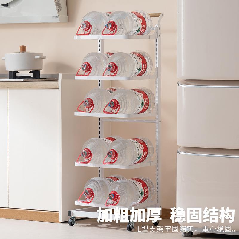 厨多房置物架863把木家用落地式锅多层果菜篮子小推车功能蔬锅架 - 图0