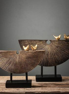 新室中式55560628软装办公装品现家居客厅书房创意酒店代玄关复古