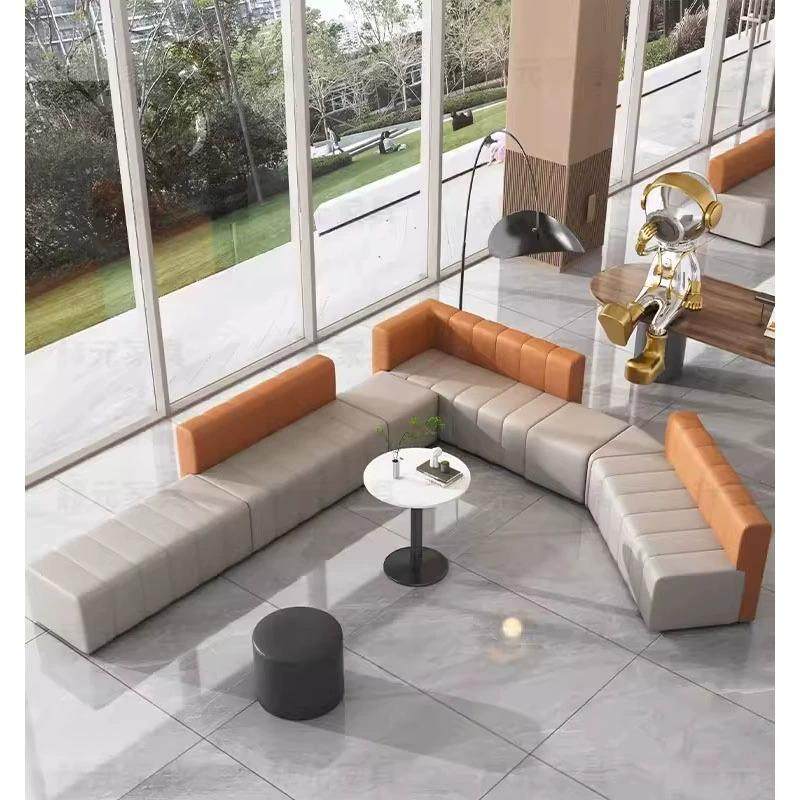 办公休闲接待沙发培训机构店铺休息等候区靠墙无靠背转角卡座长条,淘宝优惠券,粉丝福利购,淘宝优惠卷