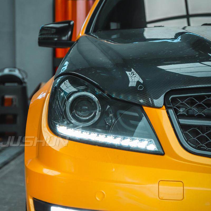 适用于奔驰C级W204大灯总成改装LED日行灯转向led透镜C180C200C26,淘宝优惠券,粉丝福利购,淘宝优惠卷