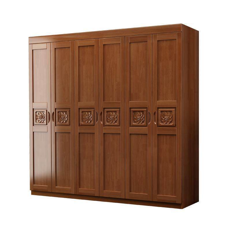 中式实木衣柜三门四门五门六门原木平开卧室柜子经济型储物大衣橱,淘宝优惠券,粉丝福利购,淘宝优惠卷