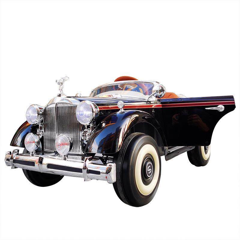 萨玛特老爷车儿童电动汽车四驱小孩玩具汽车遥控自驾双开门带摇摆,淘宝优惠券,粉丝福利购,淘宝优惠卷