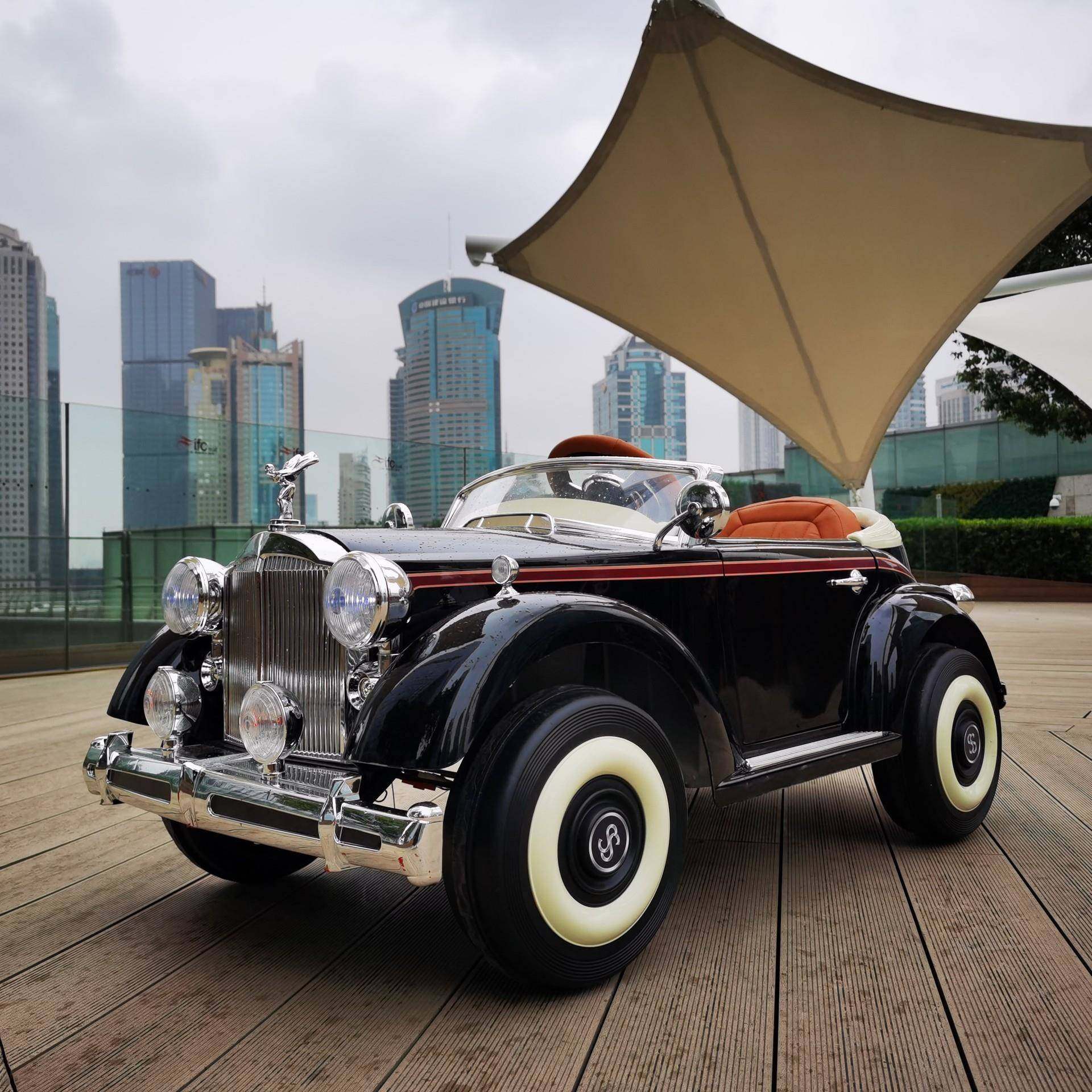 萨玛特老爷车儿童电动汽车四驱小孩玩具汽车遥控自驾双开门带摇摆,淘宝优惠券,粉丝福利购,淘宝优惠卷