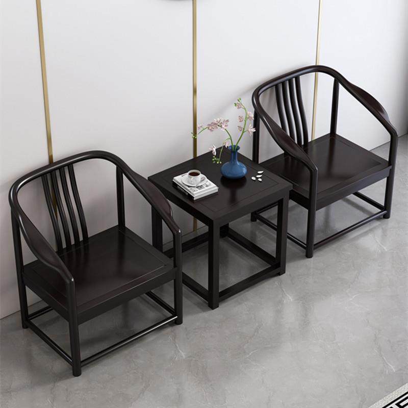 新中式三件套围椅全实木太师椅客厅洽谈椅休闲椅阳台中式圈椅组合,淘宝优惠券,粉丝福利购,淘宝优惠卷