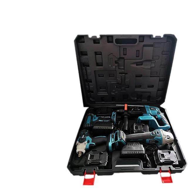 牧田款锂电钻冲击钻扳手起子机角磨机电锤无刷工具4件套工具套装,淘宝优惠券,粉丝福利购,淘宝优惠卷