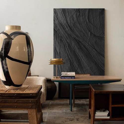 入户玄关简沙发景墙挂画酒店立体装饰肌画现背代约纯色QWE-2302手 - 图0