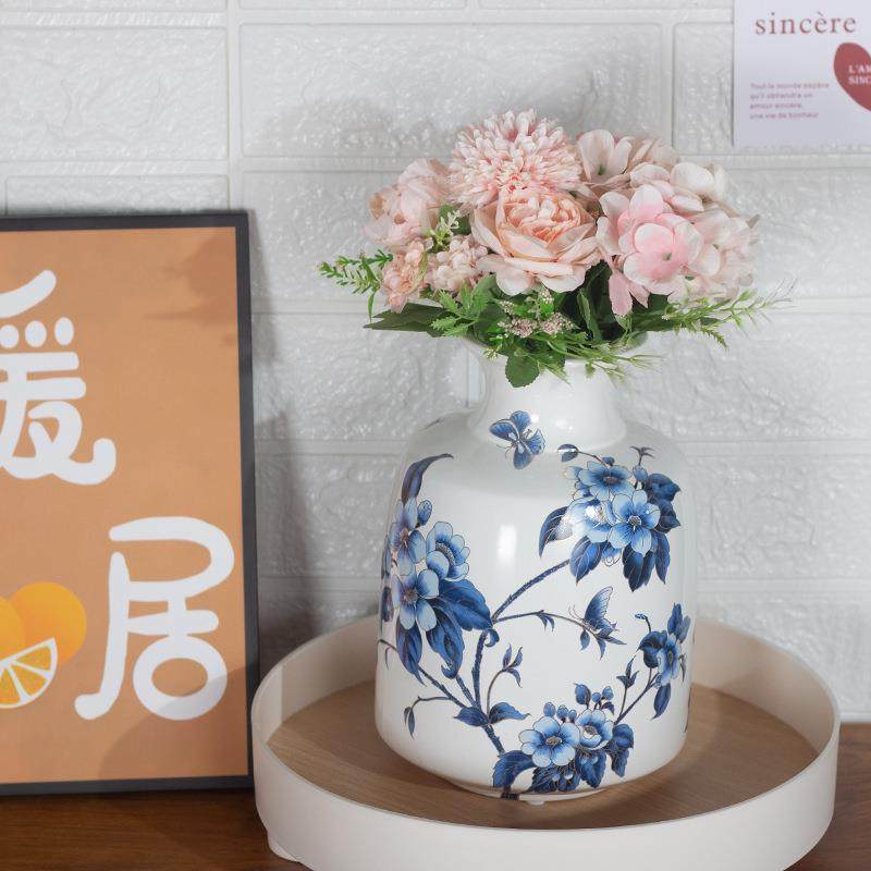 艺宛复古兰花陶瓷花瓶新中式国风摆件水培插花外销室内,淘宝优惠券,粉丝福利购,淘宝优惠卷