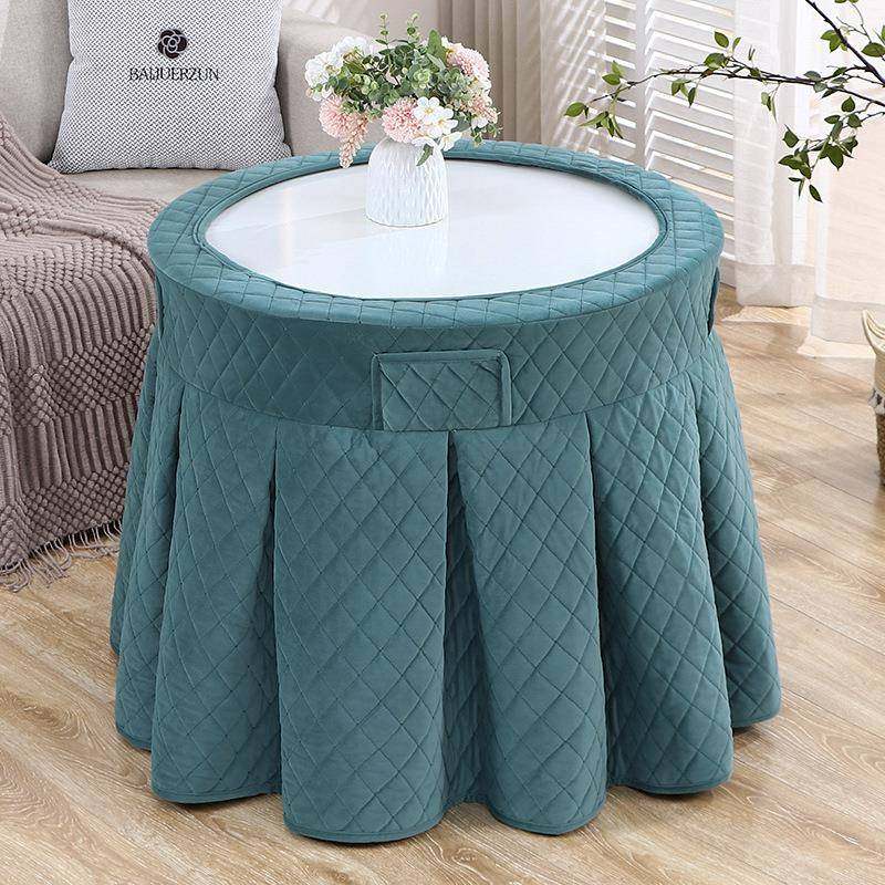 新款圆形烤火桌子罩桌布家用加绒加厚电暖炉茶几桌子罩套圆桌罩,淘宝优惠券,粉丝福利购,淘宝优惠卷