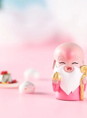 妙工坊神仙公仔手办可爱办公桌创意招财月老小摆件平安桌面装饰品