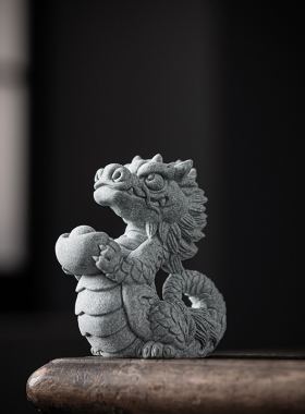 创意十二生肖龙茶宠摆件中式祥龙送宝礼物鱼缸造景客厅桌面装饰品
