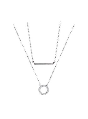 一字双层叠戴项链女2022年新款潮夏小众设计感锁骨链高级感项链