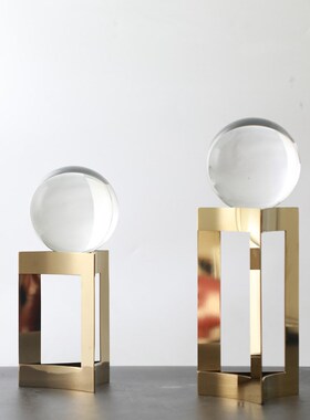 水晶球摆件创意办公桌酒柜展示柜工艺品客厅电视柜轻奢样板间招财