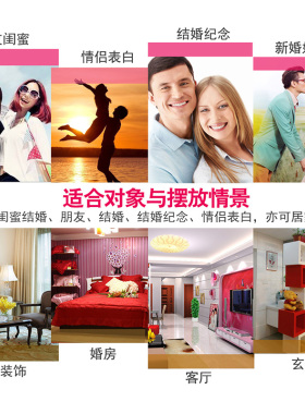 新婚房摆件结婚礼物送礼创意实用炭雕定婚庆礼品订婚纪念日送闺蜜