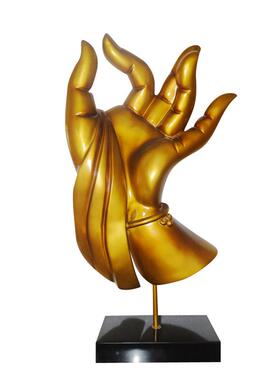 手佛雕塑禅中式禅意空GLP手间型树脂摆件长条玄关条案佛莲韵艺术