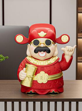 美中摆式财神爷六六大顺公司前台家居S六六大桌面装饰贝件乔迁汉
