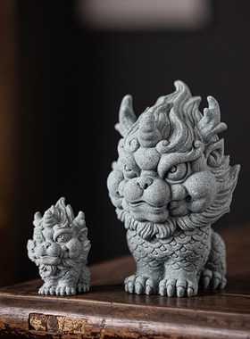国潮风瑞兽麒麟茶宠茶玩摆件可养家居客厅茶桌茶台造景装饰送礼品