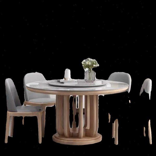 岩板餐桌圆形轻奢现代简约家用电磁炉大圆桌家用吃饭桌,淘宝优惠券,粉丝福利购,淘宝优惠卷