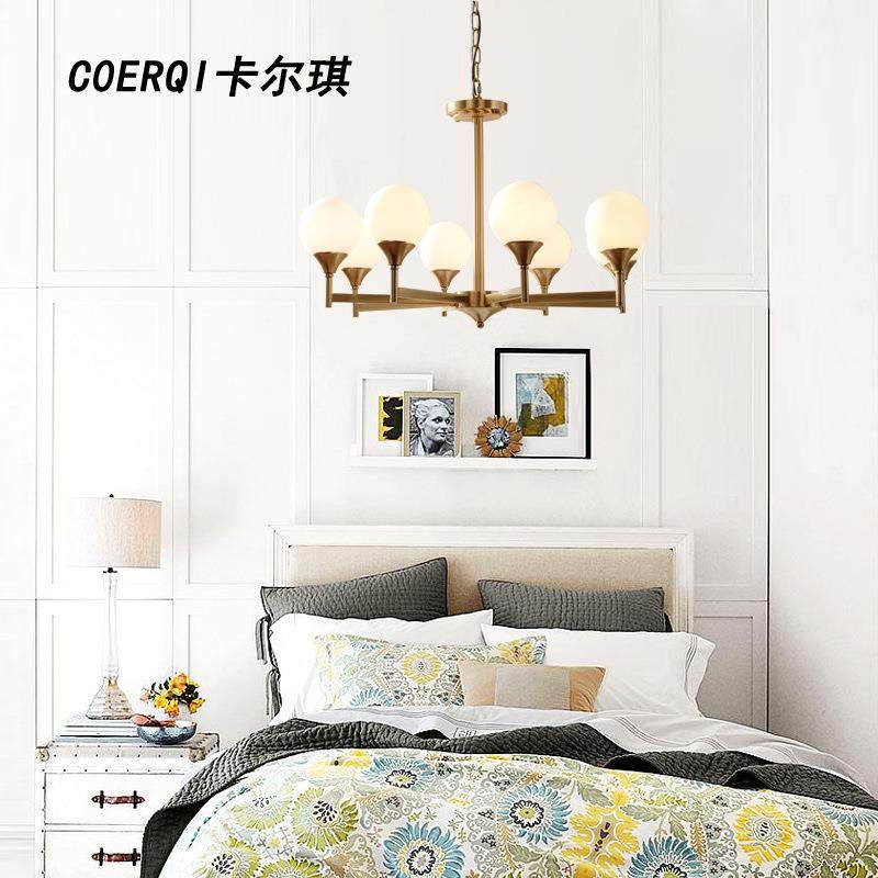 OD3019-4新款现子代吊全铜吊灯意设计师创分玻璃客厅后现代简约全,淘宝优惠券,粉丝福利购,淘宝优惠卷