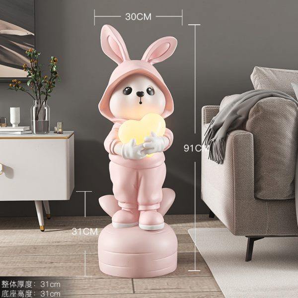 大型兔子客厅沙发旁卡通落地摆件灯家居饰品电视柜床头乔迁礼物,淘宝优惠券,粉丝福利购,淘宝优惠卷