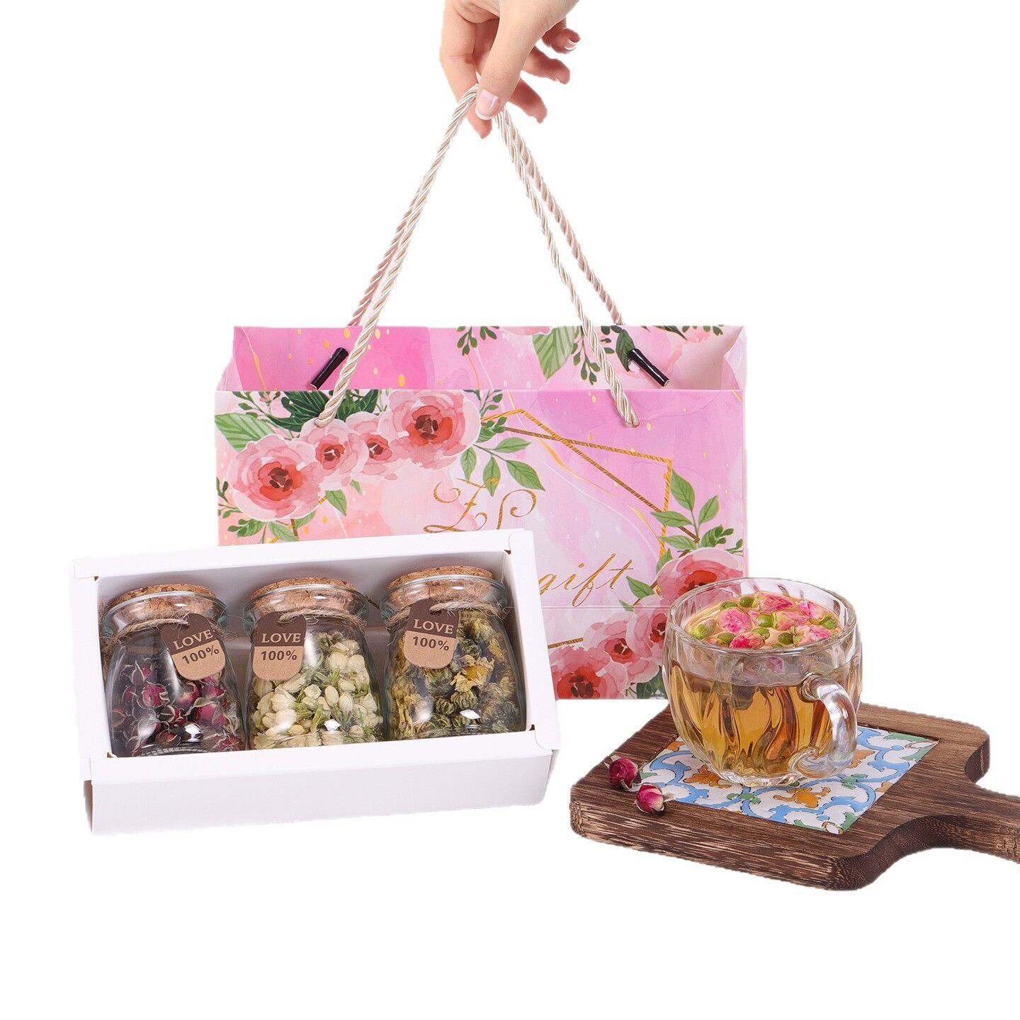 花茶礼盒组合装花茶玫瑰花养生茶生日礼物母亲节礼物护士节伴手z