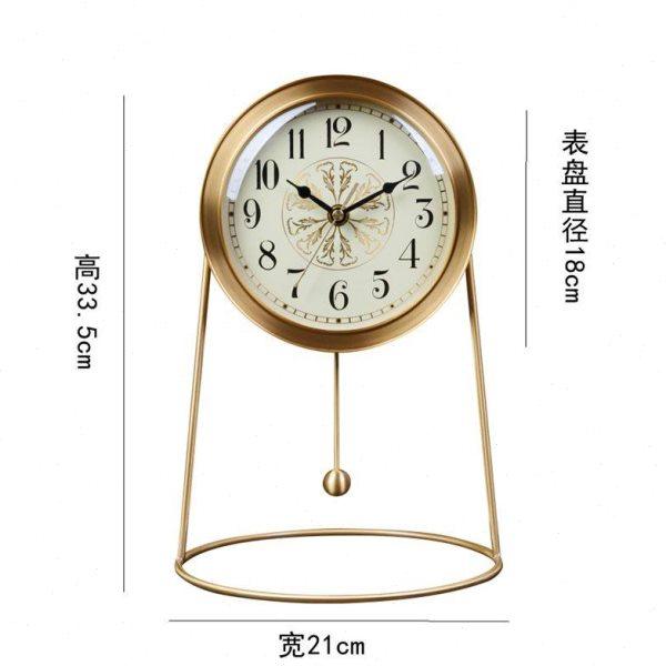 铜钟座钟家用客厅台式钟表高端时尚黄铜静音时钟纯铜现代简约台钟,淘宝优惠券,粉丝福利购,淘宝优惠卷