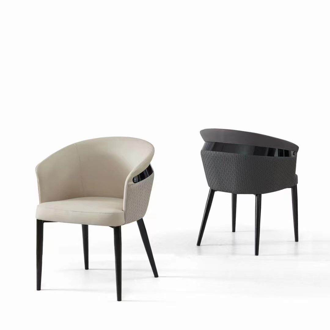 北欧轻奢靠背高档餐椅现代简约家用酒店椅子样板间皮艺软包洽谈椅,淘宝优惠券,粉丝福利购,淘宝优惠卷