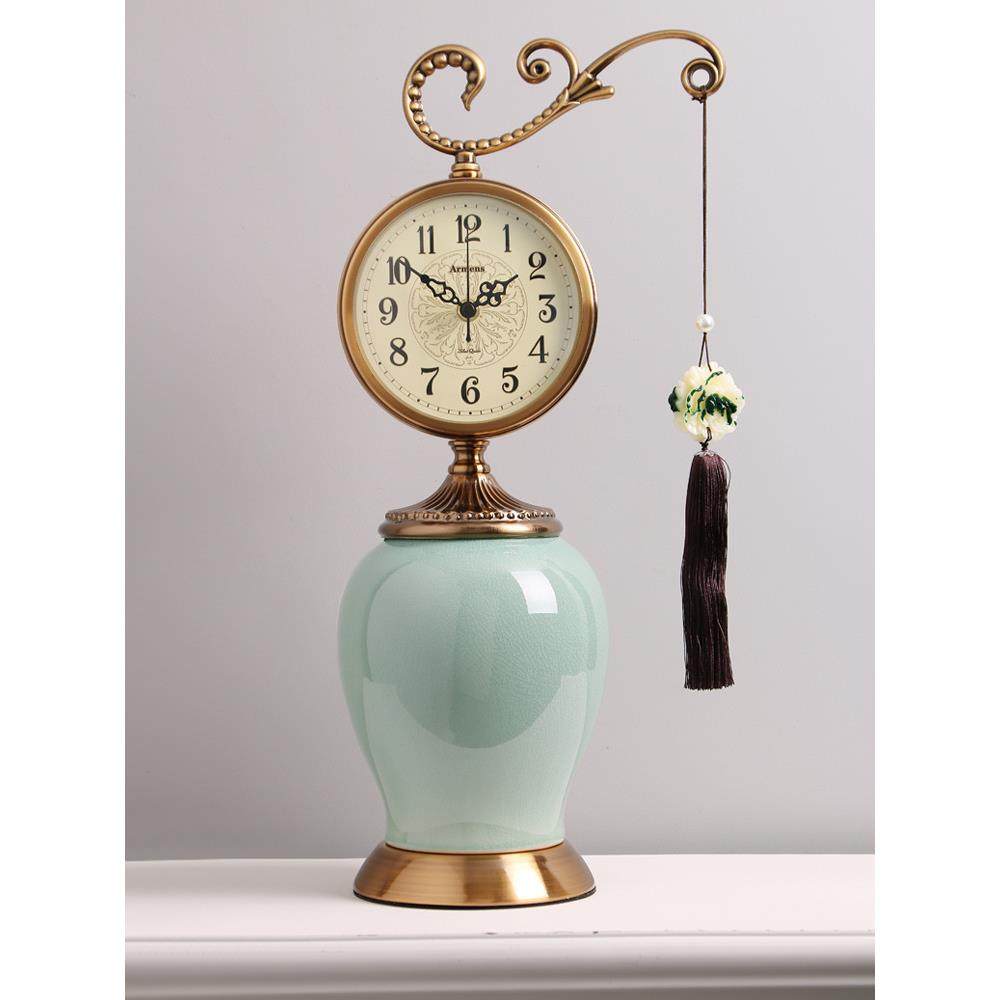 ā大气座钟客厅家用台式欧式复古美式新中式石英钟摆件钟表,淘宝优惠券,粉丝福利购,淘宝优惠卷