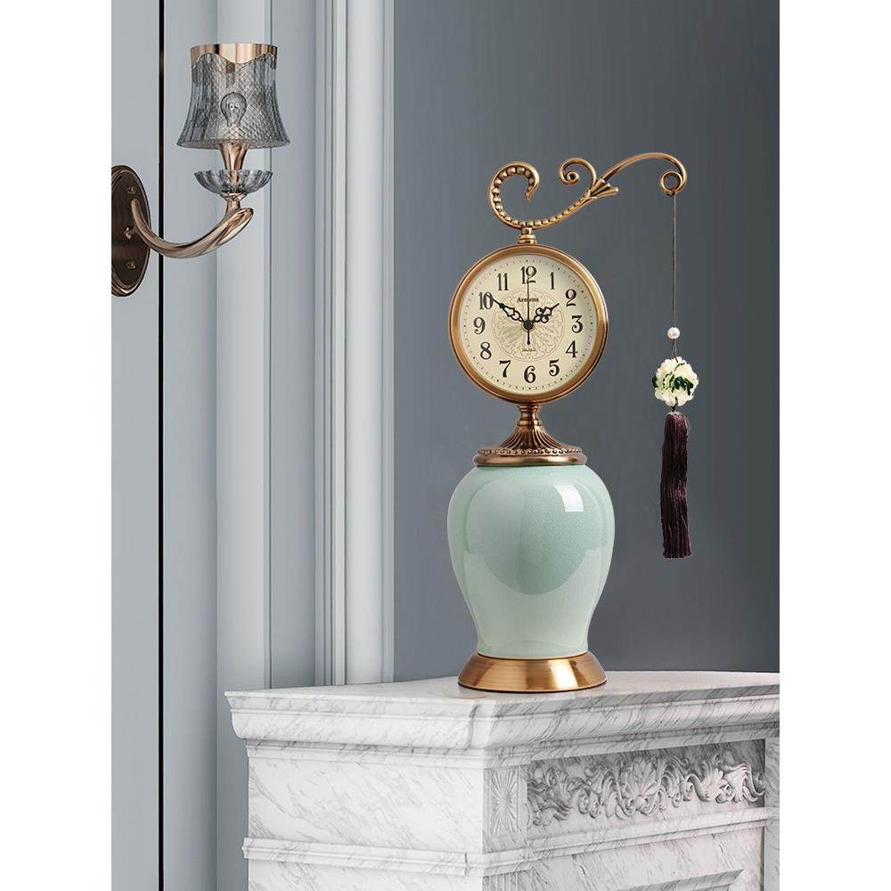 ā大气座钟客厅家用台式欧式复古美式新中式石英钟摆件钟表,淘宝优惠券,粉丝福利购,淘宝优惠卷