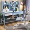 Solid wood book table, bookshelf body can be lowered, ERS children's study table and chair set, home bedroom, middle school student writing