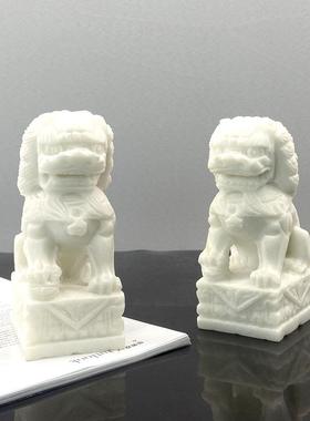 新式狮貔中貅摆件客厅几茶书房桌书档摆设书立书靠样板子间装JTJ