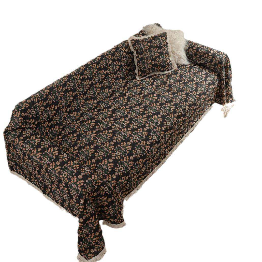 伊缦琪韵沙发巾防猫抓提花花朵复古喜庆接入厚实沙发盖毯工厂,淘宝优惠券,粉丝福利购,淘宝优惠卷