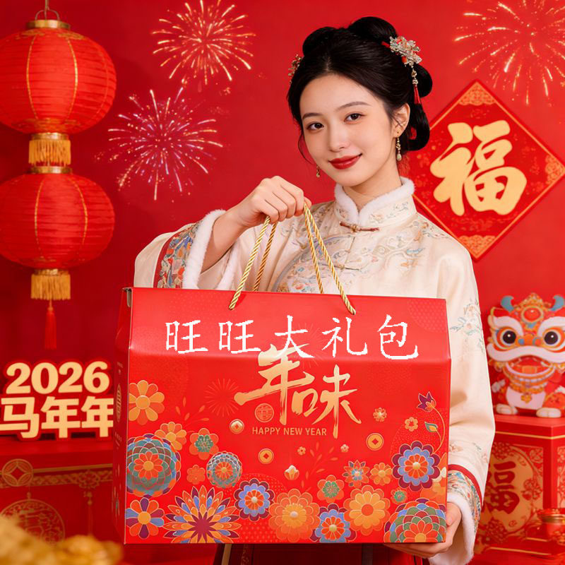 春节大礼盒旺旺混合大礼盒1238g精美营养小吃节日送礼27包零食礼,淘宝优惠券,粉丝福利购,淘宝优惠卷