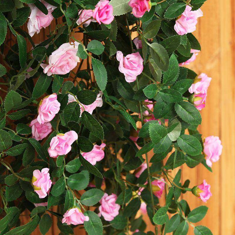 玫瑰花藤壁挂假花藤条客厅墙面装饰绿植吊顶室内管道花艺仿真花卉,淘宝优惠券,粉丝福利购,淘宝优惠卷