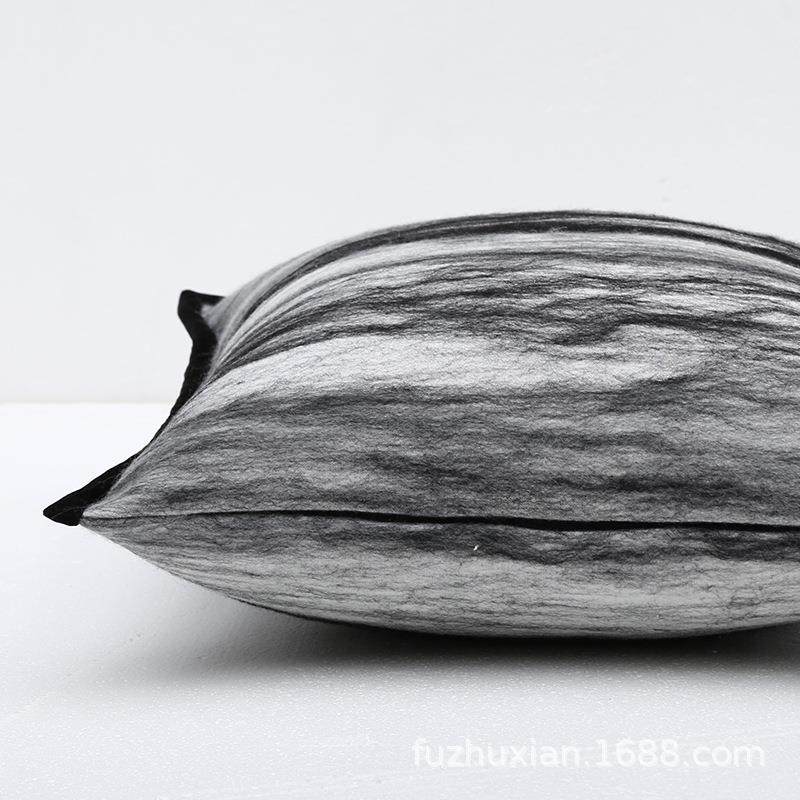 现代中式黑色波浪纹沙发抱枕样板间民宿设计师床头靠垫靠包方枕,淘宝优惠券,粉丝福利购,淘宝优惠卷