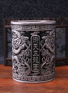 新款工艺品龙笔筒创意个性书房办公室摆件送老师同学
