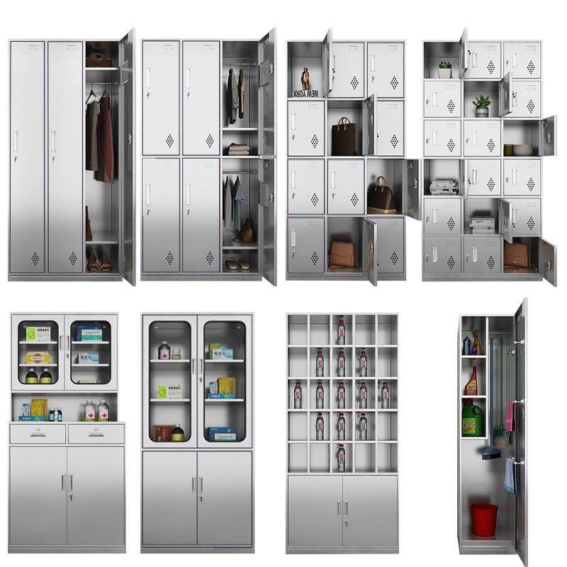 304不锈钢更衣柜多带门锁餐柜子员工无菌鞋工厂厅碗不锈钢更柜浴,淘宝优惠券,粉丝福利购,淘宝优惠卷