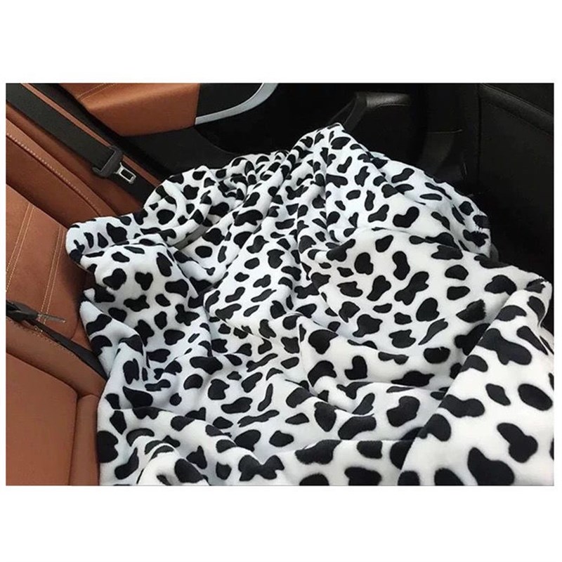 毛毯加厚小毯子办公室午睡毯冬季空调毯法兰绒床单奶牛豹纹珊瑚绒 - 图1