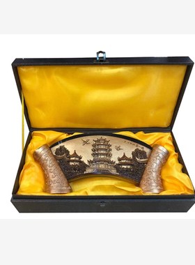 【武汉实体店】黄鹤楼浮雕书卷屏风摆件生日礼物复古武汉特色礼品