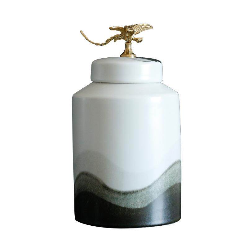 新中式陶瓷电视柜摆件客厅玄关桌软装饰品花瓶样板房家居储物摆设,淘宝优惠券,粉丝福利购,淘宝优惠卷