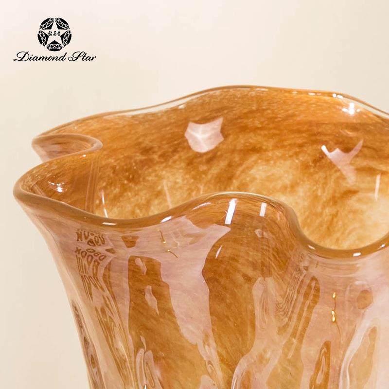 钻石星玻璃花瓶花盆创意中古高级感插花器软装摆件大花瓶花盆,淘宝优惠券,粉丝福利购,淘宝优惠卷