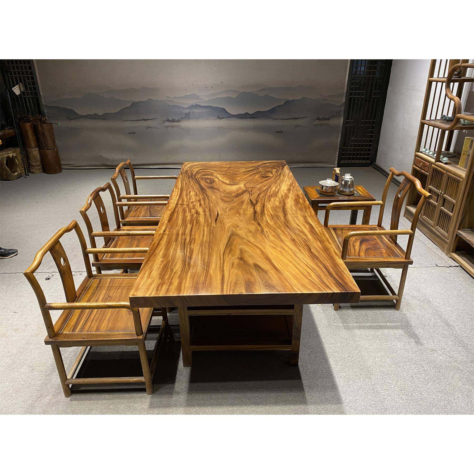 胡桃木实木大板茶桌原木茶台办公桌书桌茶板整块无拼接,淘宝优惠券,粉丝福利购,淘宝优惠卷