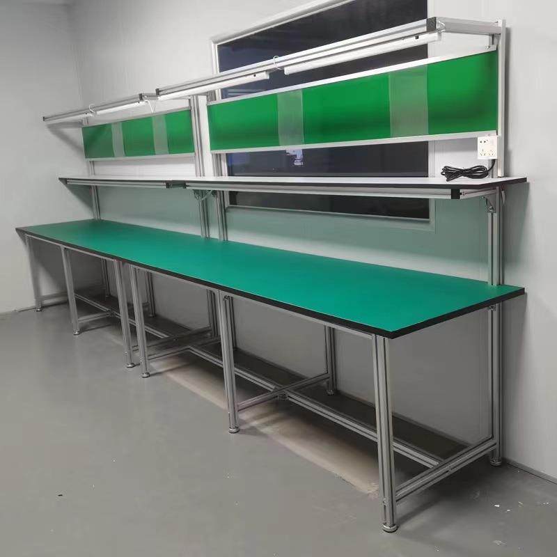 车间防静电工作台双层带灯操作台包装台维修台工厂打包桌子检验台,淘宝优惠券,粉丝福利购,淘宝优惠卷