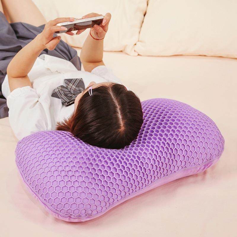 微动态TPE枕新款深睡护颈水洗慢回弹记忆棉格子猫颈枕午睡枕靠枕,淘宝优惠券,粉丝福利购,淘宝优惠卷