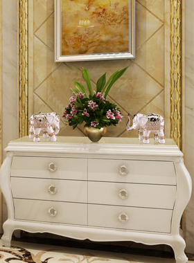 大象摆件一对招财客厅玄关电视柜酒柜创意欧式家居装饰品开业礼品