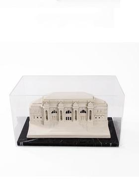 居现代简约建筑型树BJ0446脂摆件创意客厅玄关书桌亚克装力罩模家