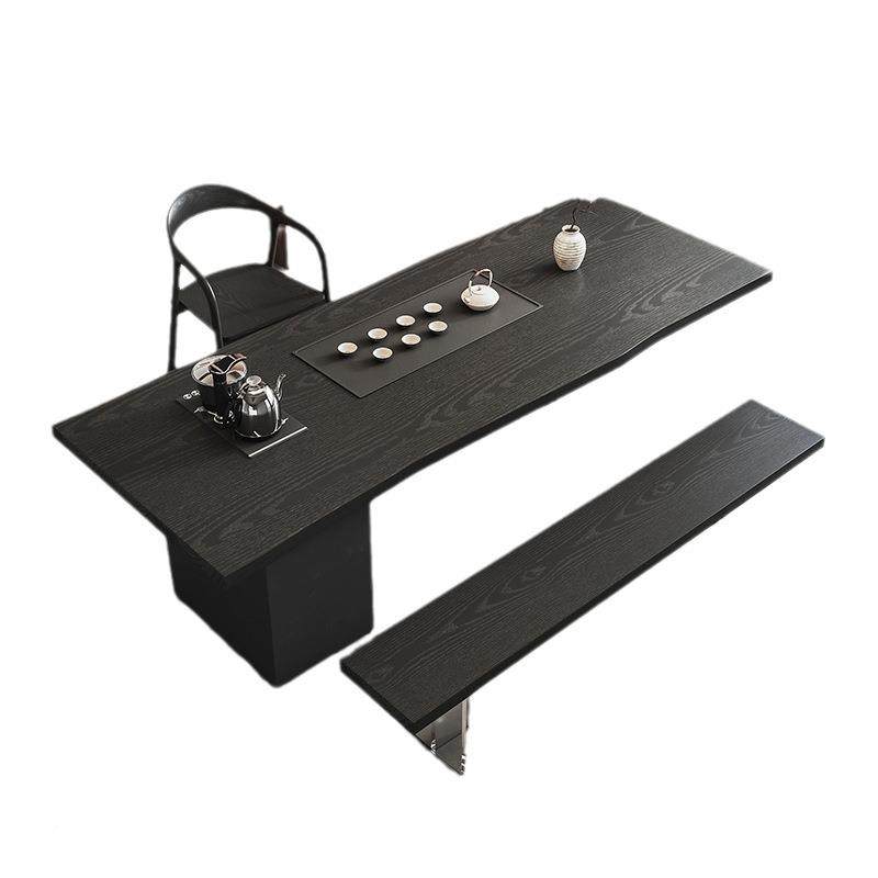 大木碳化黑20229茶桌椅组合新中式茶盘茶实板台一体简约亚克力客,淘宝优惠券,粉丝福利购,淘宝优惠卷