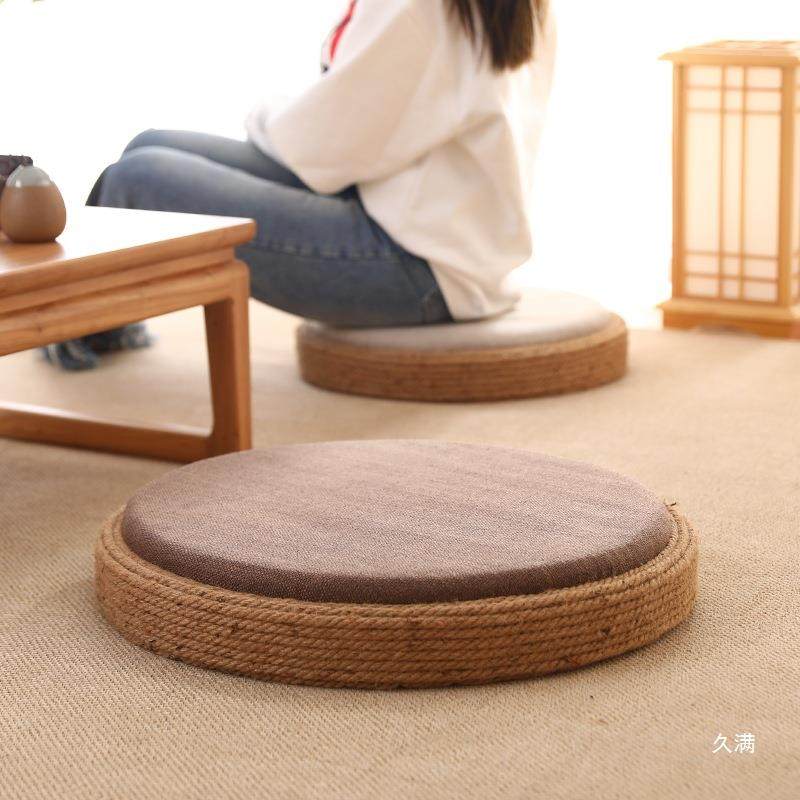 形日式麻阳台榻榻米团户外地上看蒲书坐63882垫团蒲亚麻圆跪黄拜,淘宝优惠券,粉丝福利购,淘宝优惠卷