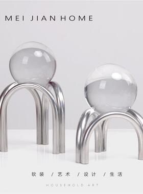 代轻奢现金属拱摆件客厅电门视柜酒柜办公室桌面装高档无品牌/饰