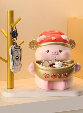 创意高玄级感家居钥匙关收树脂摆件公家用客纳厅办桌MM7077面装饰