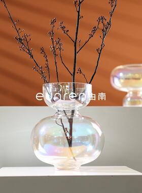 现代简创意镜面约玻璃插花花器摆SID件板间样客厅桌面房花瓶软装